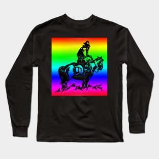 Western Era - Cowboy on Horseback 3 Long Sleeve T-Shirt